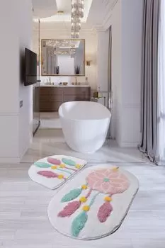 Mijolnir, Rya- CHL2155, разноцветный, коврики для ванной, 1450 г/м, 100% полиакрил, мультиколор