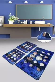 Mijolnir, Seashell- CHL4496, Colorful, коврики для ванной, 700 г/м, 100% бархатная ткань, мультиколор