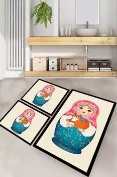 Mijolnir, стакан, набор ковриков для ванной (3 шт.), разноцветный, 100 % ПОЛИЭСТЕР, 50 х 60 см, мультиколор