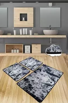 Mijolnir, Tger- CHL4513, Colorful, коврики для ванной, 700 г/м, 100% бархатная ткань, мультиколор