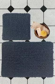 Mijolnir, Victoria- ALS2210, Темно-серый, Коврики для ванной, 1600 г/м, 100% ХЛОПОК