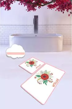 Mijolnir, With- CHL4429, Colorful, коврики для ванной, 700 г/м, 100% бархатная ткань, мультиколор