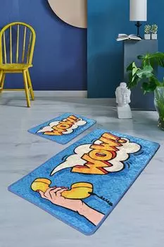 Mijolnir, Wow- CHL2392, разноцветный, коврики для ванной, 700 г/м, 100% бархатная ткань, мультиколор