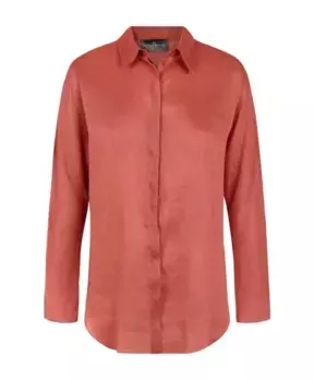 Микаэла это льняная и шелковая рубашка Cortana, красный