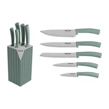 Микелино 6 шт. Серия ножевых блоков Alythia Blades кухонный нож поварской нож зеленый Michelino