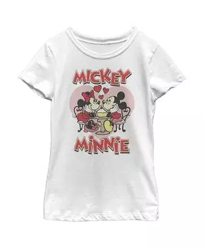 Микки и Минни из Girl's Mickey & Friends делят детскую футболку с мороженым Disney