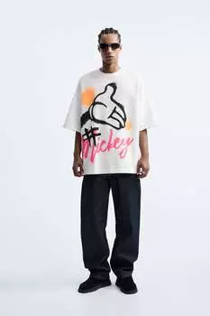 Микки маус дисней толстовка Zara, устричный белый