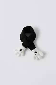 Микки маус fantasia disney мухтовый шарф ZARA, черный