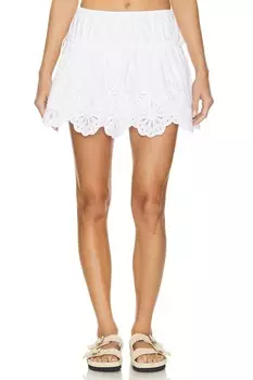 Микро-Юбка wildest dreams в оптическом белом цвете Free People, белый