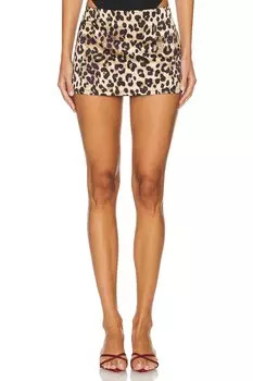 Микро мини юбка тереза Superdown, коричневый