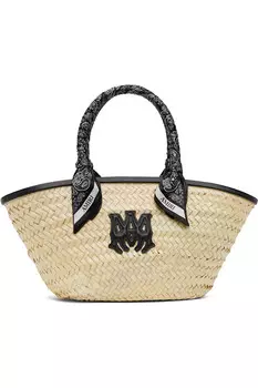 Микро-сумка из рафии Amiri, черный