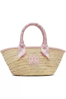 Микро-сумка из рафии Amiri, розовый
