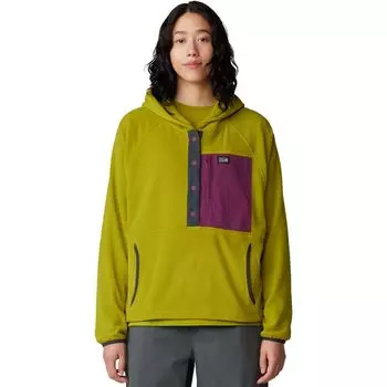 Микрочилловый пуловер на молнии Mountain Hardwear, зеленый