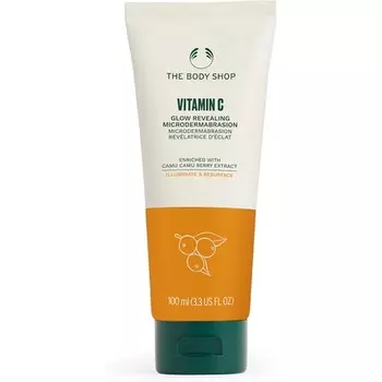Микродермабразия с витамином С, усиление сияния кожи, 100 мл с каму-каму для еженедельного домашнего спа-отшелушивания для более яркой и чистой кожи The Body Shop
