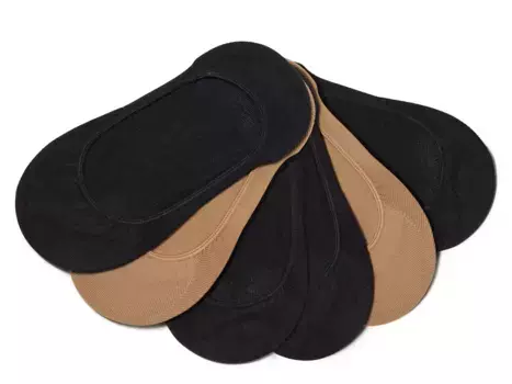 Микрофибровые стельки No Show - 6 шт. Kelly & Katie, Black/Tan