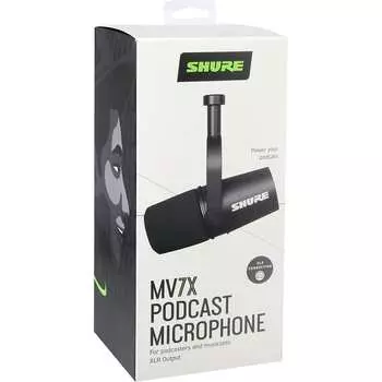 Микрофон для подкастов Shure MV7X Cardioid Dynamic Podcast Microphone