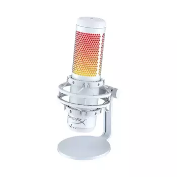 Микрофон HyperX QuadCast S RGB USB, бело-серый