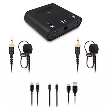 Микрофон RODE Ai-Micro, 2x Lavalier II, Cloth