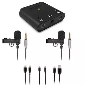 Микрофон RODE Ai-Micro, 2x SmartLav+, Cloth