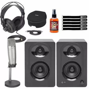 Микрофон Samson Samson C01U Pro Podcasting Recording USB Microphone w Desktop Monitor Speakers