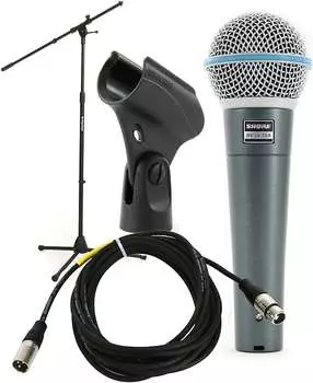 Микрофон Shure Beta 58A Handheld Microphone with Stand and Cable