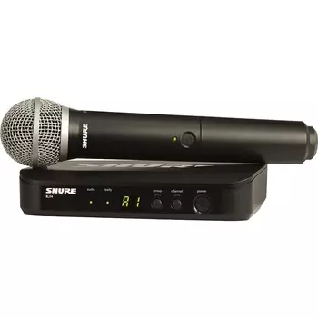 Микрофон Shure BLX24/PG58 Wireless Handheld Microphone System with PG58 Capsule (J11: 596 to 616 MHz)
