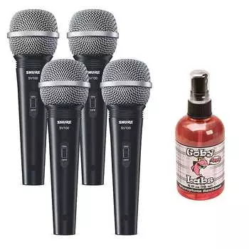 Микрофон Shure Shure SV100-W Quad Pack Multi-Purpose Microphones & Mic Sanitizer Package