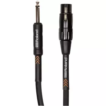 Микрофонный кабель Roland Black Series XLR Hi-Z, 20 футов, черный