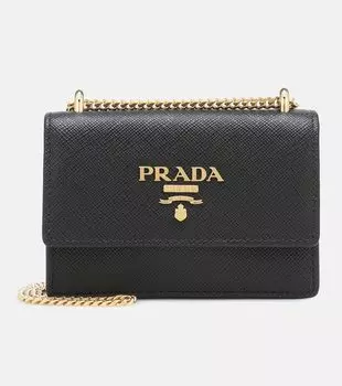 Микрокожаная сумка через плечо Prada