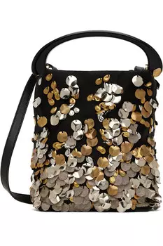 Микрокожаная сумка Dries Van Noten, черный