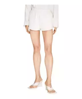 Микрошорты из хлопкового флиса Entire Studios, белый