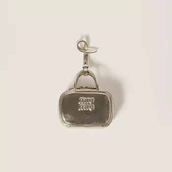 Микросумка Beau из ламинированной кожи Miu Miu, серый