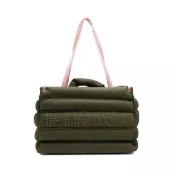 Микросумка-Шоппер из переработанных материалов Pinko, зеленый