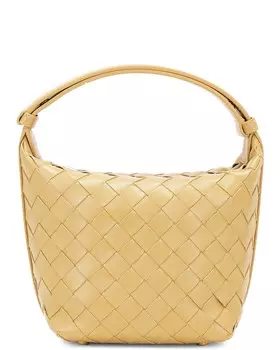 Микросумка Уоллес Bottega Veneta, цвет Dark Praline & Gold