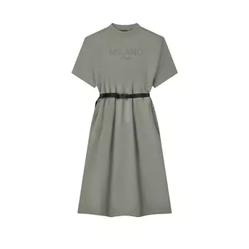 MILANO Итальянская коллекция роскошных спортивных платьев с короткими рукавами для женщин Silent Ash Fila