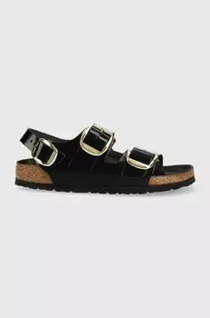 Миланские кожаные сандалии Birkenstock, черный