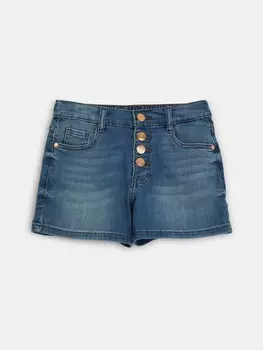 Миланские шорты со стразами (7-14) Guess Factory, цвет Middle Water Girly Wash