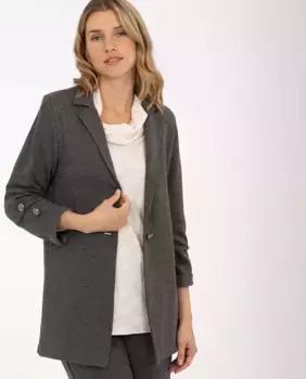 Миланский трикотажный женский жакет Anna Mora, темно-серый