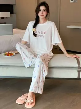 Милая пижама с принтом медвежонка, белый Комплект Dazy, белый