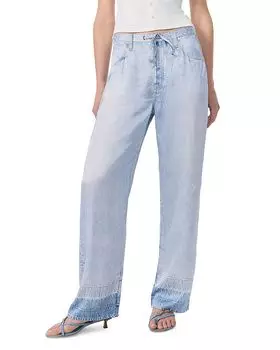 Миларовые атласные брюки Phoebe rag & bone, синий