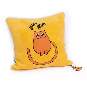 Milk&Moo Tombish Cat Baby декоративная подушка с наполнителем, мягкая подушка для малышей и детей, декоративная подушка для детских комнат, 100% хлопок, специальный дизайн, оранжевый Milk Moo Soft Cuddles