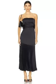 Milly плиссированное миди-платье Amur, navy