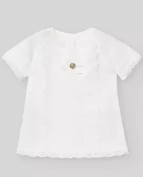 Милый дублет для девочки с кружевом PAZ Rodrguez, белый