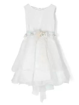 Mimil платье без рукавов с цветочной аппликацией, синий