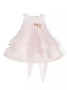 Mimil платье из тюля с цветочной аппликацией, розовый
