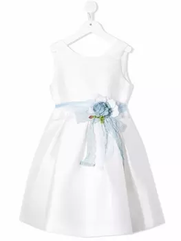 Mimil платье с цветочной аппликацией, белый