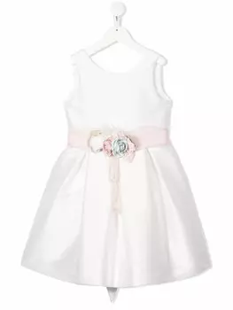 Mimil платье с цветочной аппликацией, белый