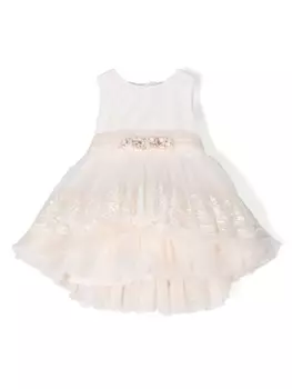 Mimil платье с цветочной вышивкой, нейтральный цвет