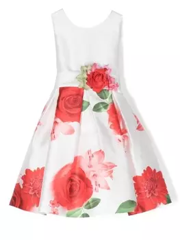 Mimil платье с цветочным принтом, белый