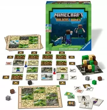 Minecraft Builders & Biomes, настольная игра, Равенсбургер Ravensburger